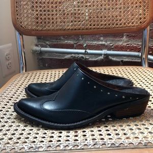 Lucky Brand Leather Western Mules